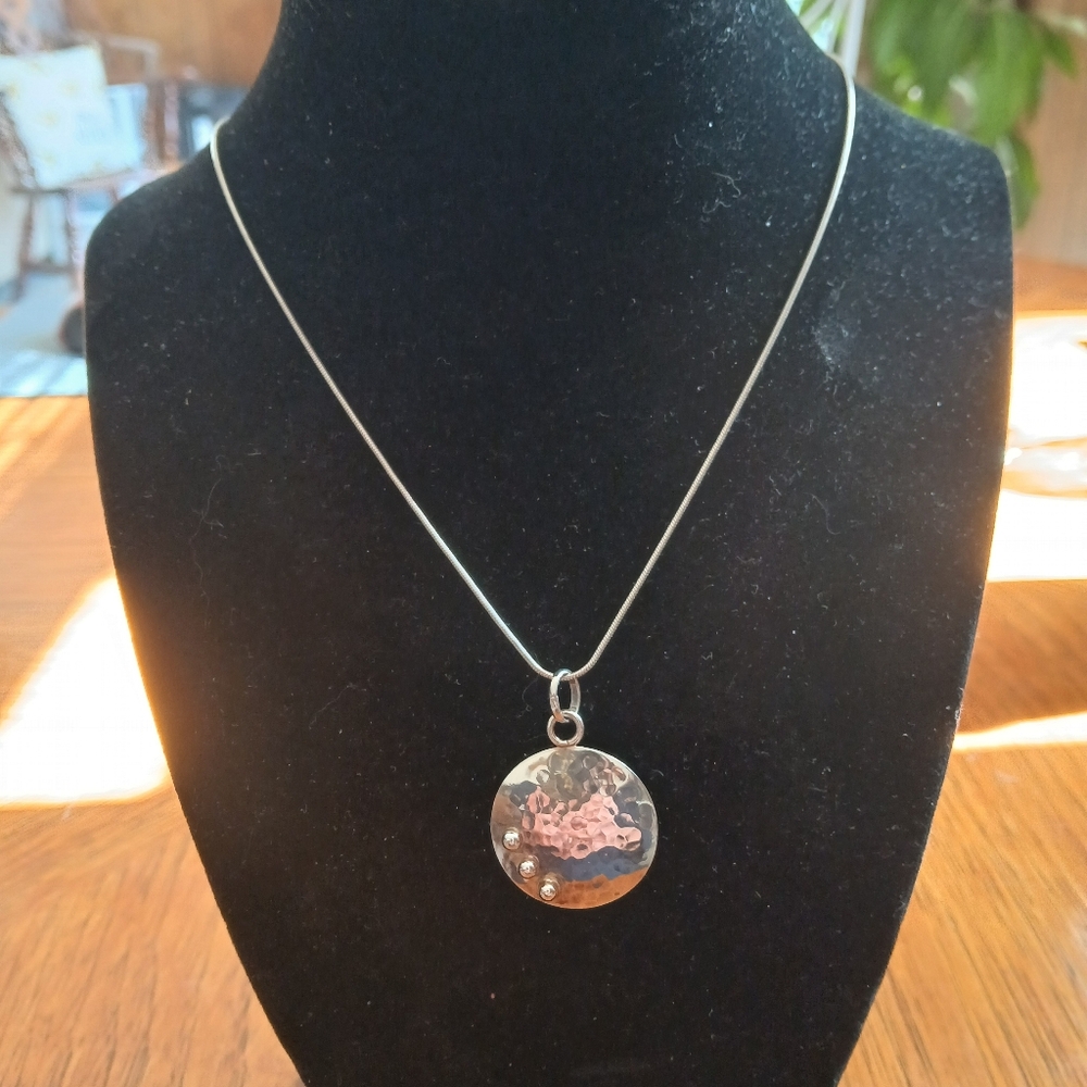 Sterling Silver Disc Necklace